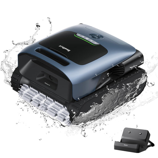 Beatbot AquaSense Pro Cordless Pool Cleaner Robot - Clarifies Water, Cleans Surface, Floor, Walls and Waterline, Intelligent Path Optimization, Surface Parking-Dark Blue