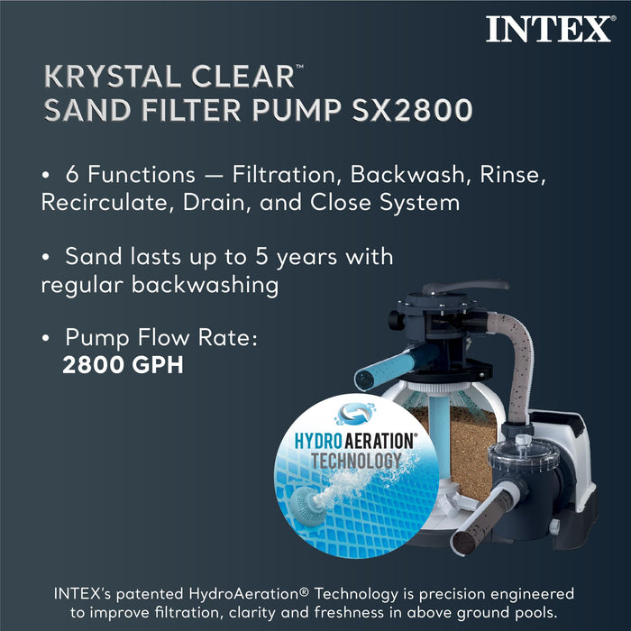 INTEX 26373EH Ultra XTR Deluxe Rectangular Above Ground Swimming Pool Set: 32ft x 16ft x 52in – Includes 2800 GPH Sand Filter Pump – SuperTough Puncture/Rust Resistant – Easy to Assemble