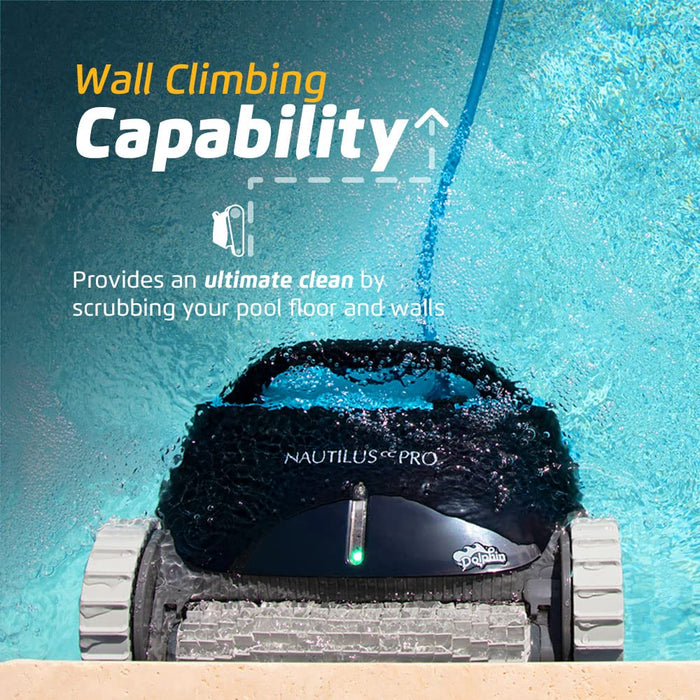 Dolphin Nautilus CC Pro Wi-Fi Robotic Pool Vacuum Cleaner up to 50 FT - Waterline Scrubber Brush